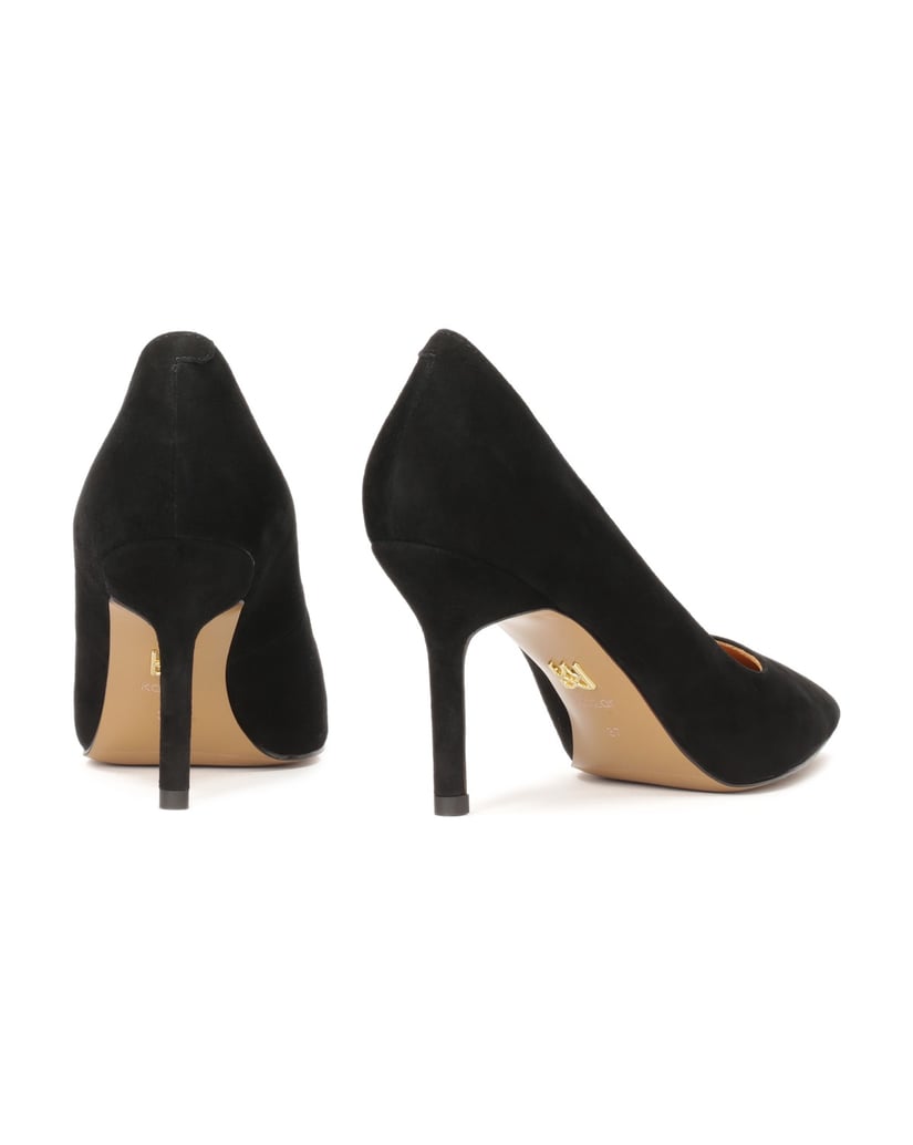 Kazar-Black-suede-minimal-pumps-černá