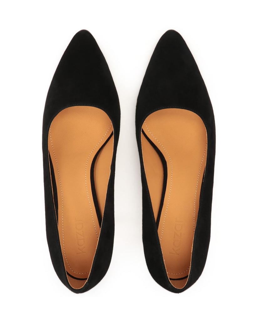 Kazar-Black-suede-minimal-pumps-černá
