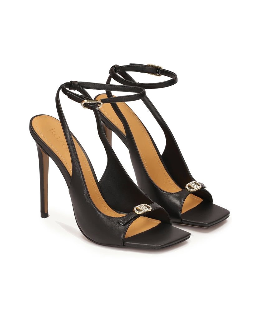 Kazar-Elegante-Sandalen-mit-eckigen-Zehen-schwarz