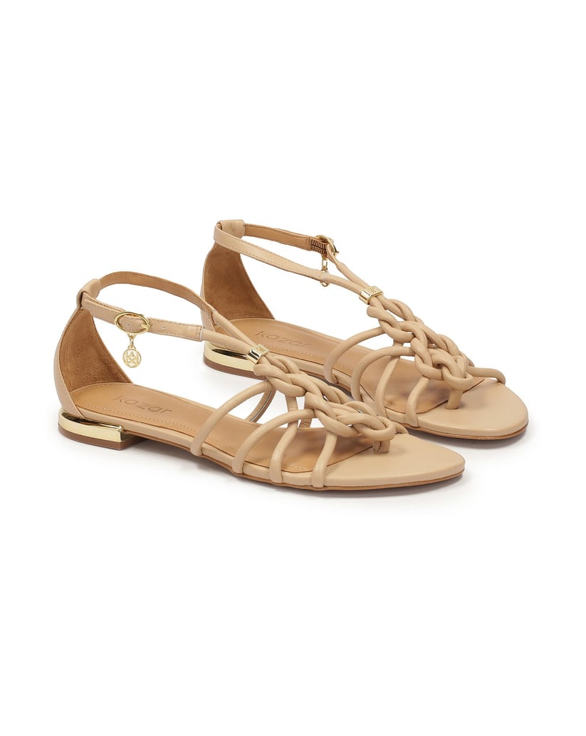 Kazar-Beige-flat-sandals-béžová