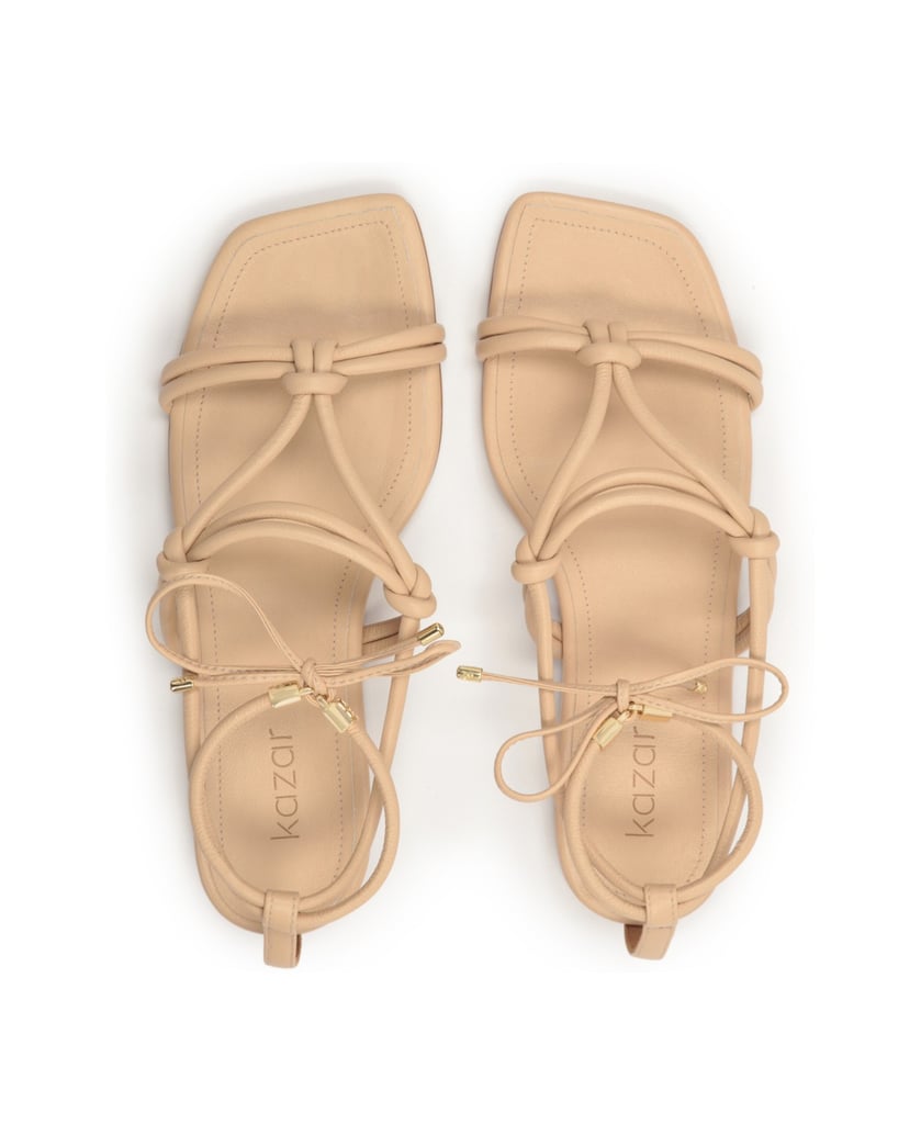 Kazar-Flache-Sandaletten-aus-Vollnarbenleder-m-beige