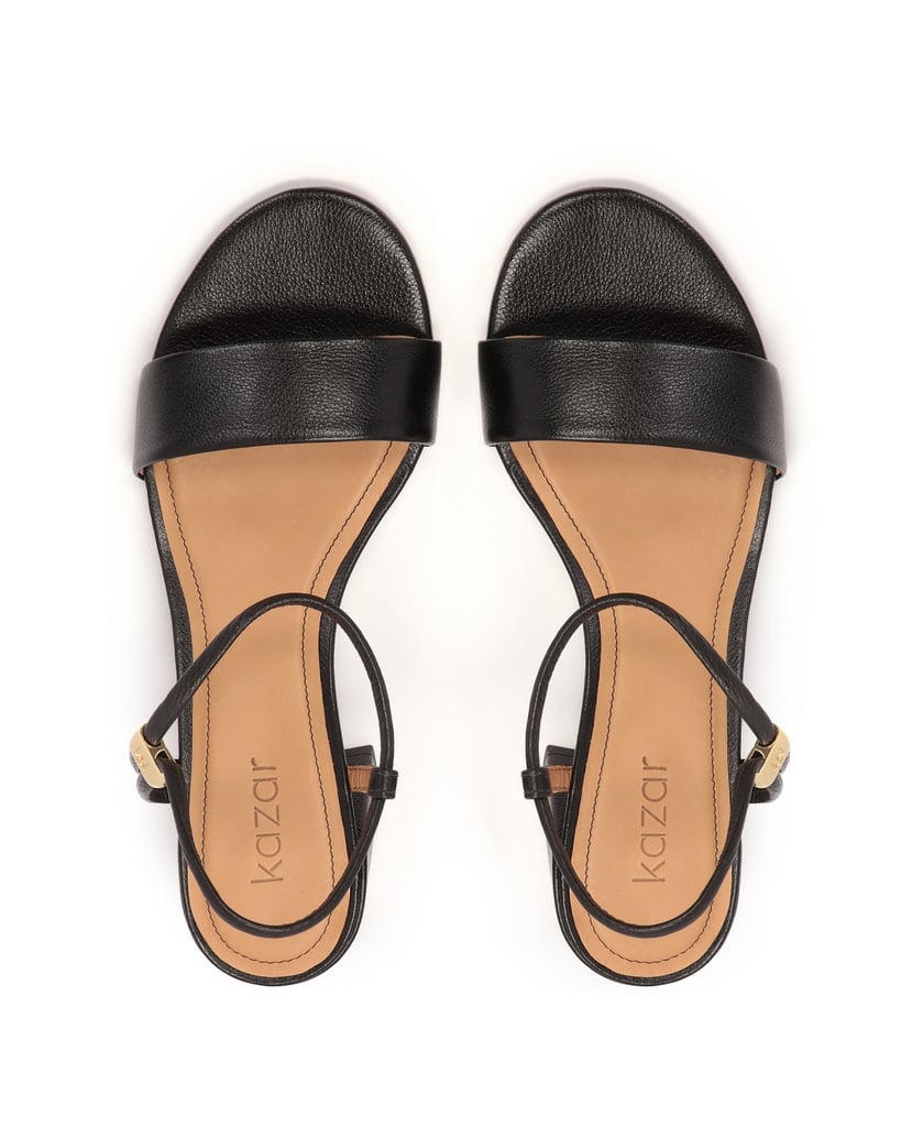 Kazar-Black-slip-on-post-sandals-čierna