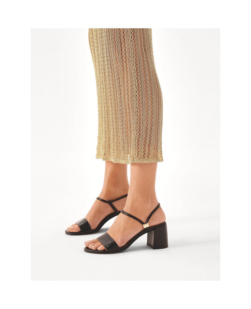 Kazar-Black-slip-on-post-sandals-čierna