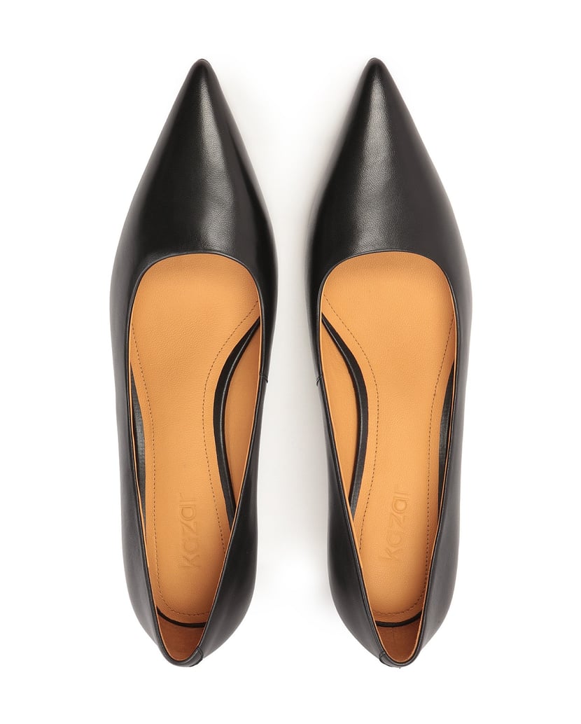 Kazar-Classic-black-low-heeled-pumps-čierna