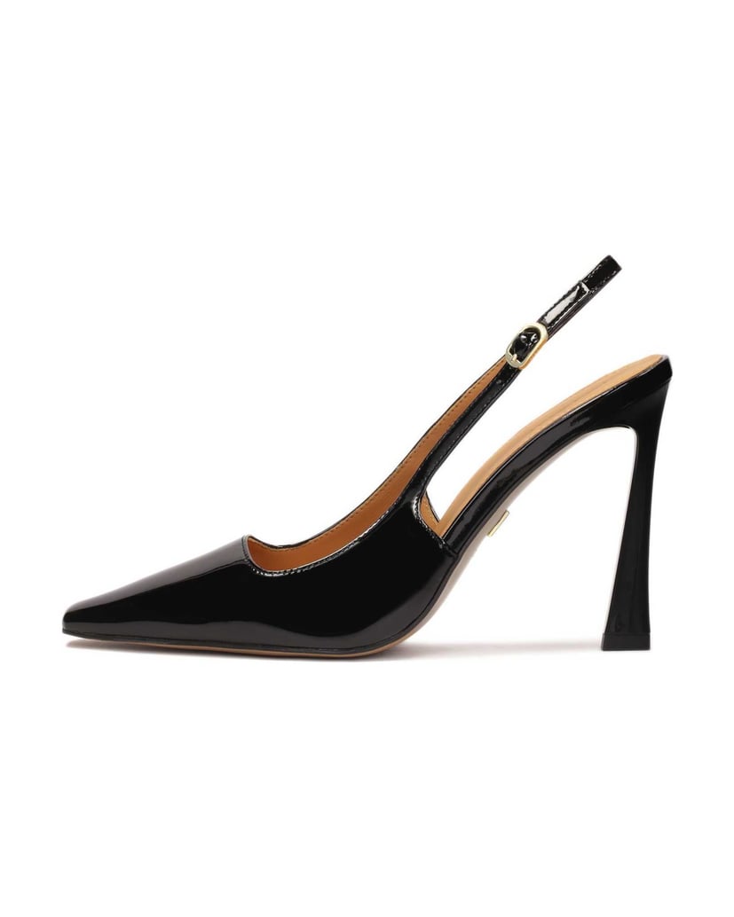 Kazar-Pumps-aus-Lackleder-ohne-Absatz-schwarz