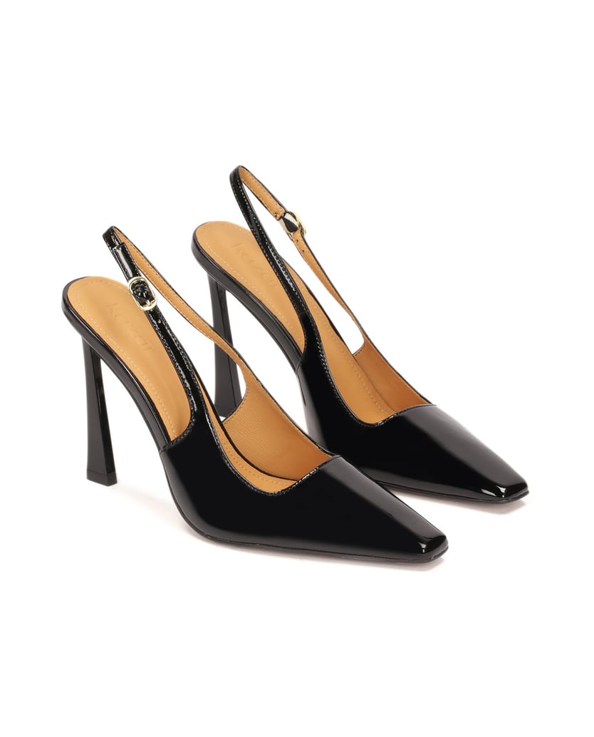 Kazar-Pumps-aus-Lackleder-ohne-Absatz-schwarz