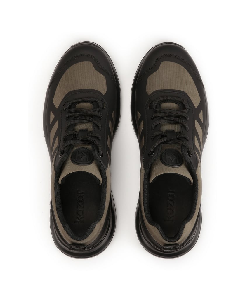 Kazar-Herren-Sneaker-aus-kombinierten-Material-oliv