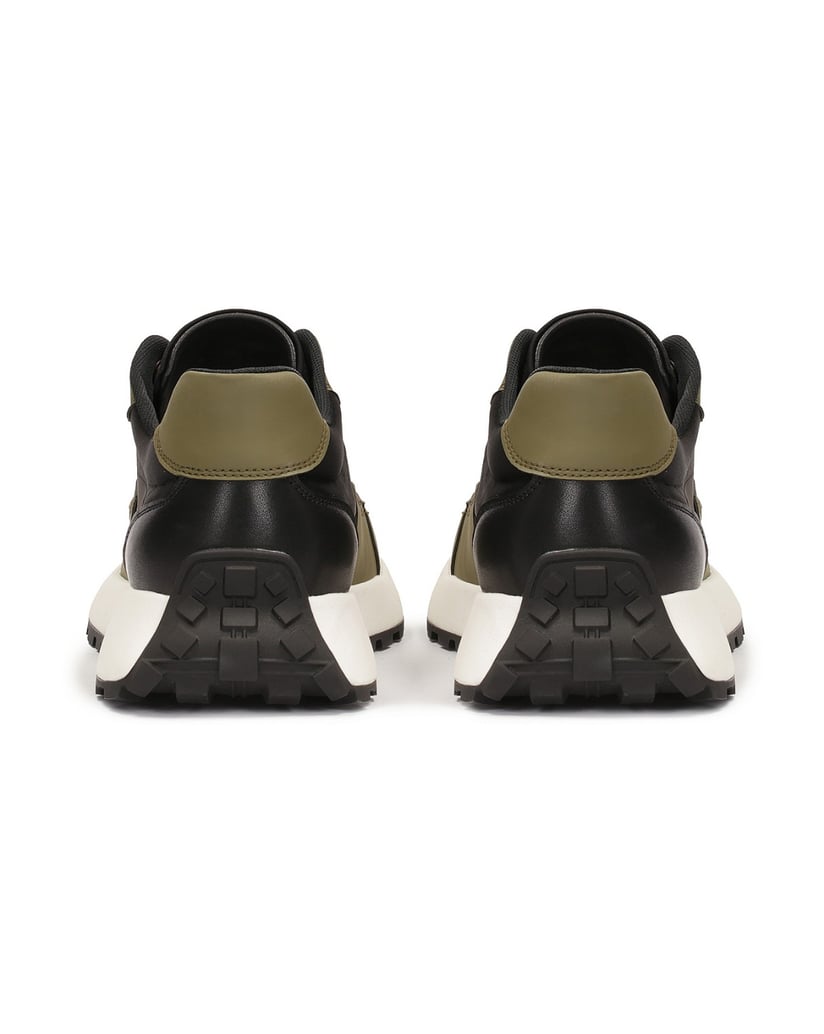 Kazar-Schnürsenkel-Sneakers-in-Kontrastfarben-oliv