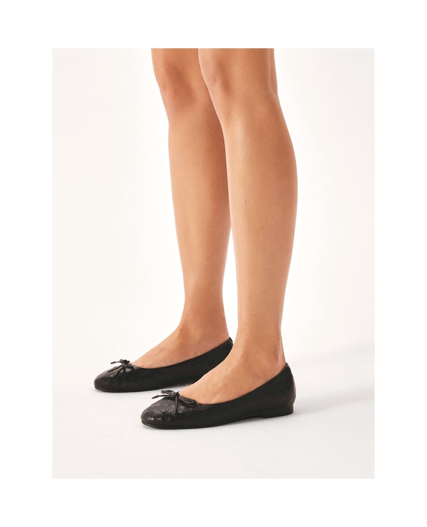 Kazar-Schwarze-Ballerinas-mit-geprägtem-Monogr-schwarz