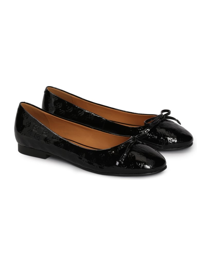 Kazar-Patent-leather-ballerinas-with-rounded-nose-černá
