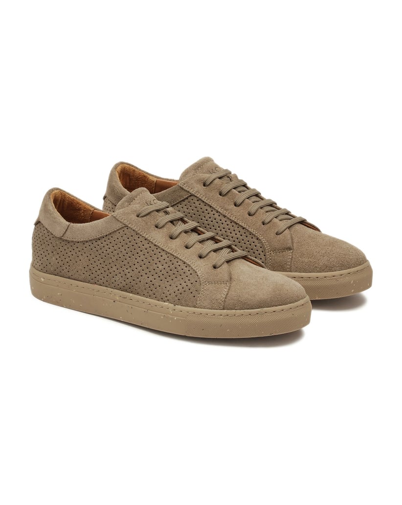 Kazar-Taupe-sneakers-with-perforations-on-the-upper-tmavošedá