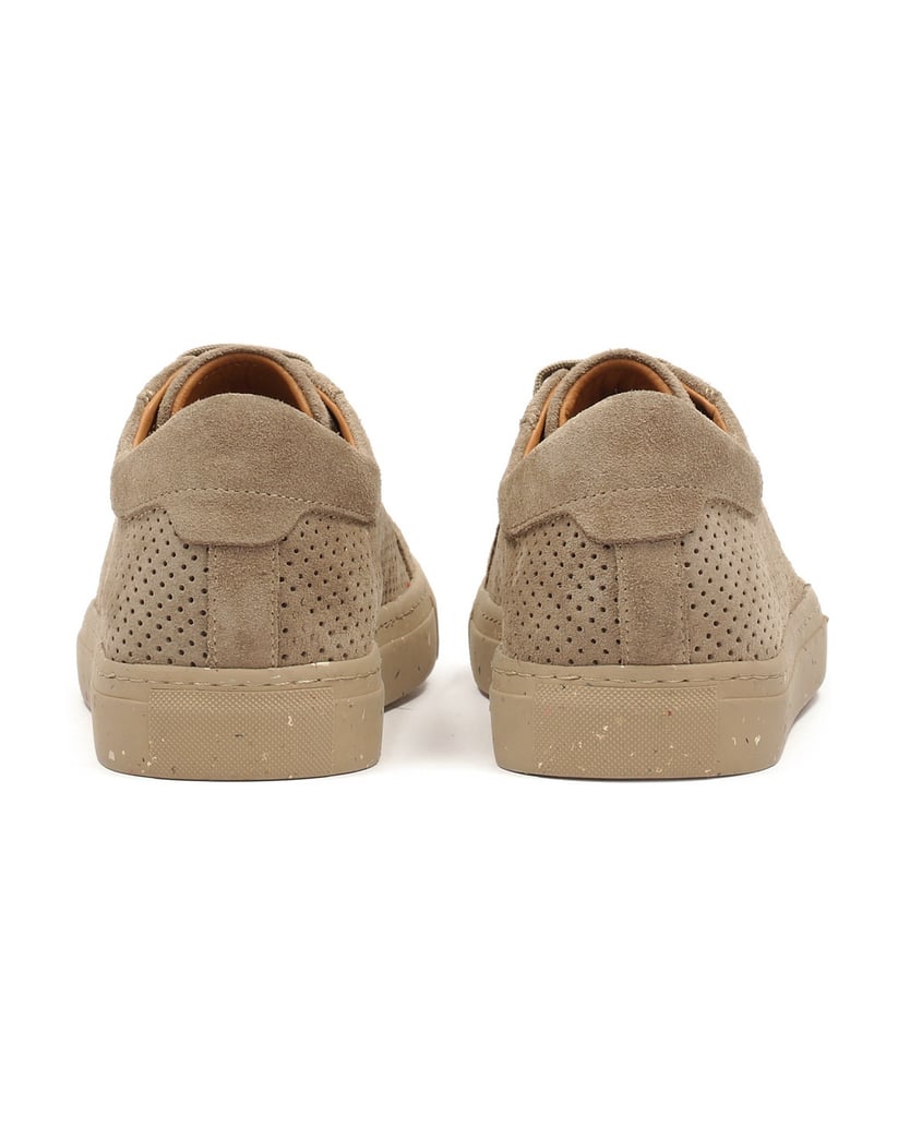 Kazar-Taupe-sneakers-with-perforations-on-the-upper-tmavošedá