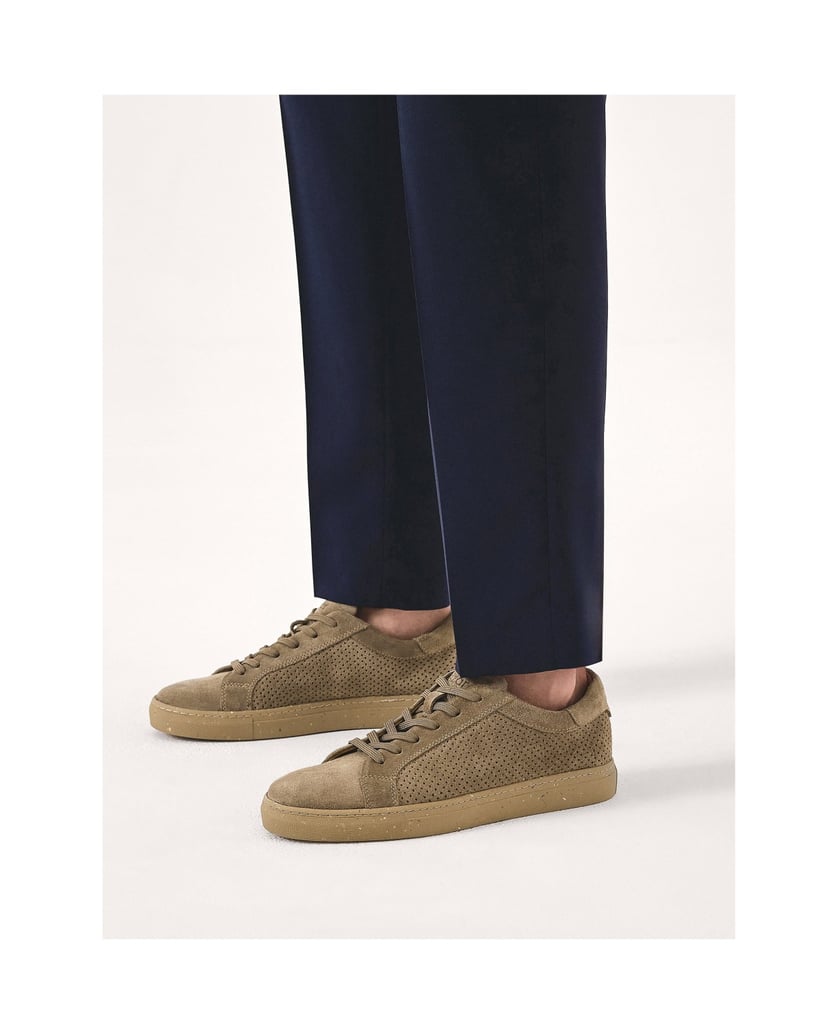 Kazar-Taupe-sneakers-with-perforations-on-the-upper-tmavošedá