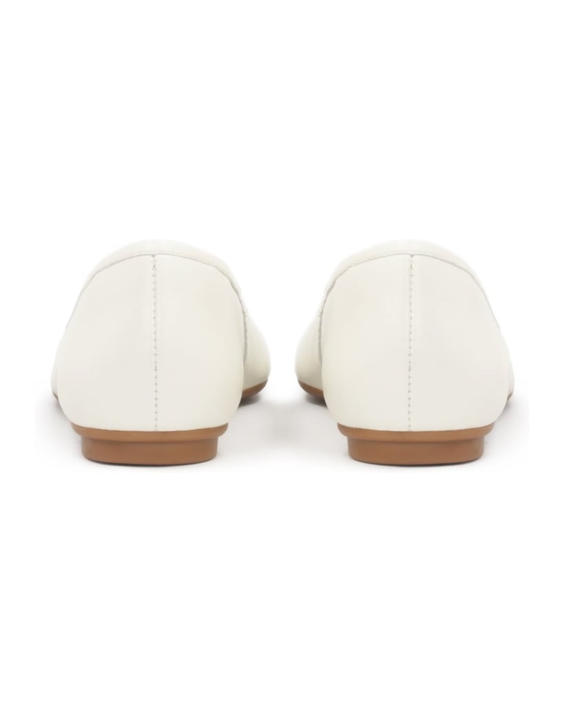 Kazar-White-leather-ballerinas-decorated-with-a-metal-brooch-biela