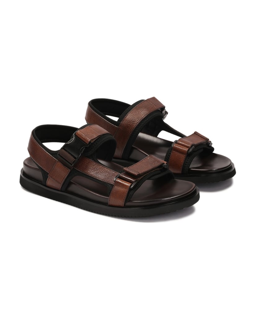 Kazar-Comfortable-leather-sandals-in-brown-color-hnedá