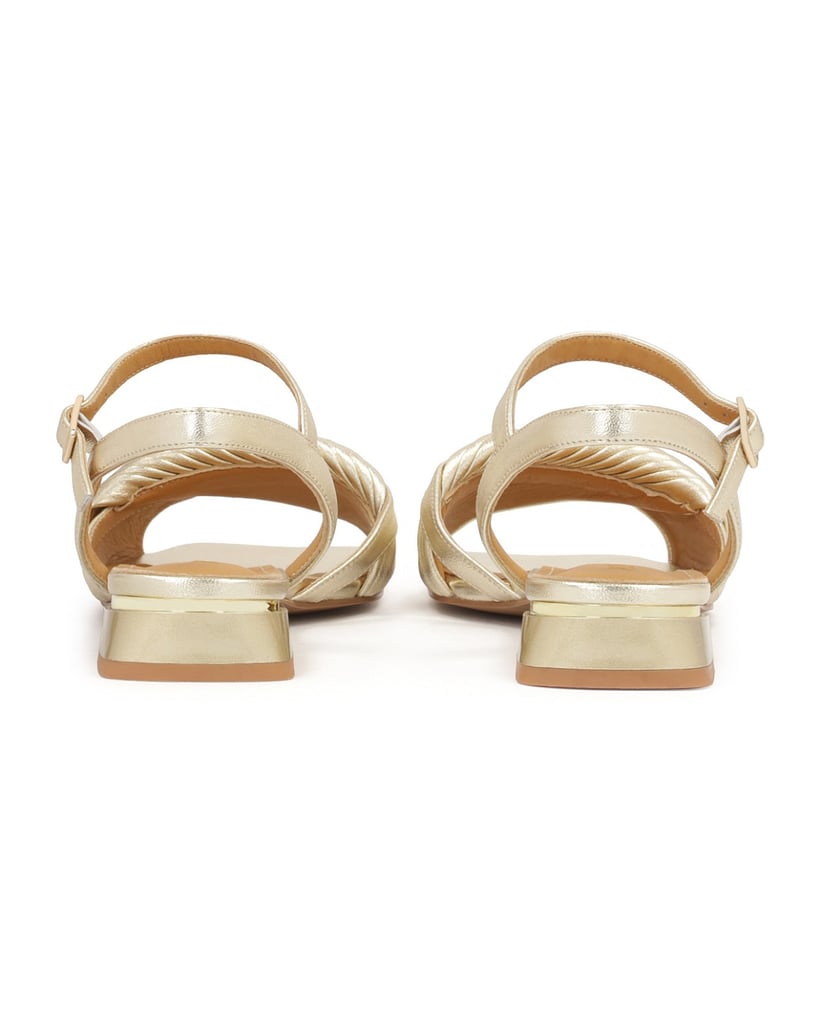 Kazar-Gold-flat-heeled-sandals-zlatá