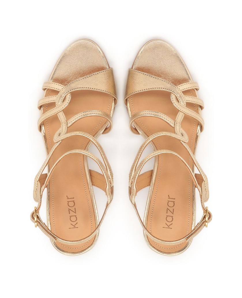 Kazar-Goldene-Sandalen-mit-feinen-Riemchen-gold
