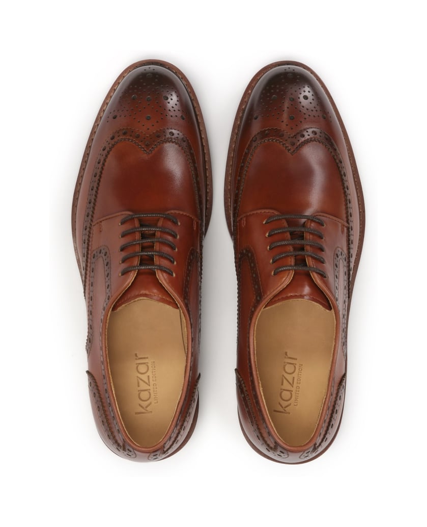 Kazar-Braune-halbe-Brogue-Schuhe-aus-der-Limit