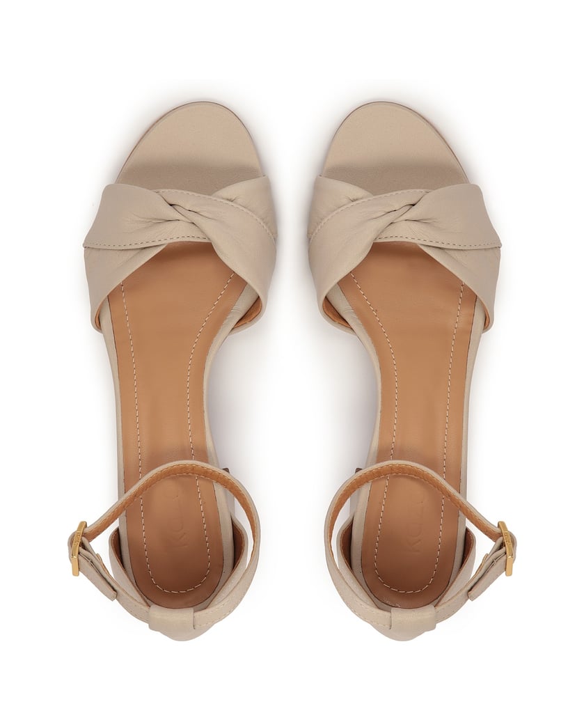 Kazar-Zeitlose-Ledersandalen-mit-überzogenem-A-beige