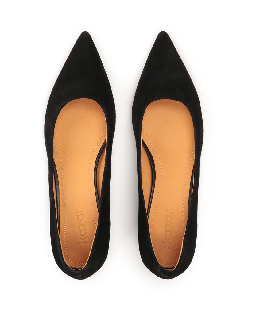 Kazar-Schwarze-niedrighackige-Wildlederpumps-schwarz