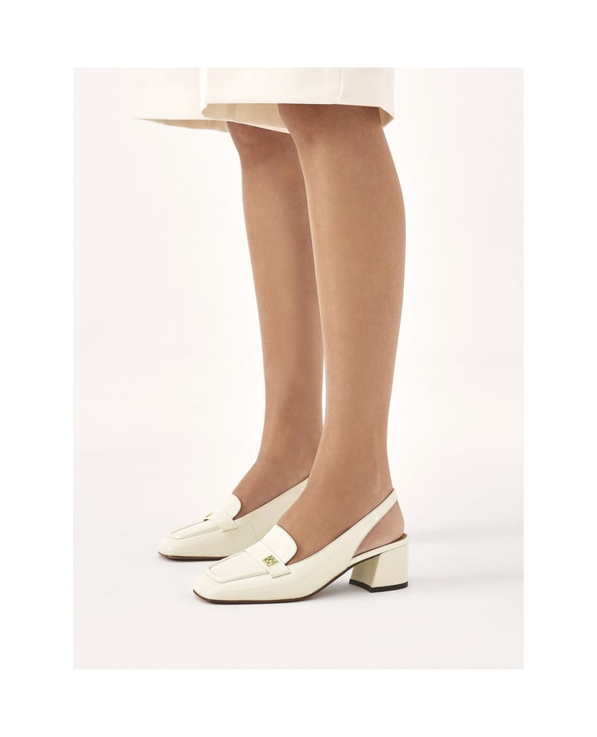 Kazar-Pumps-aus-Lackleder-mit-offenem-Absatz-weiss