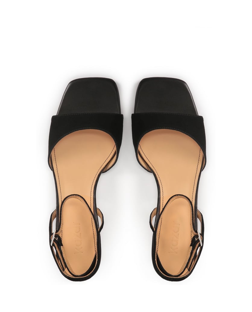 Kazar-Suede-sandals-with-an-attractive-heel-černá