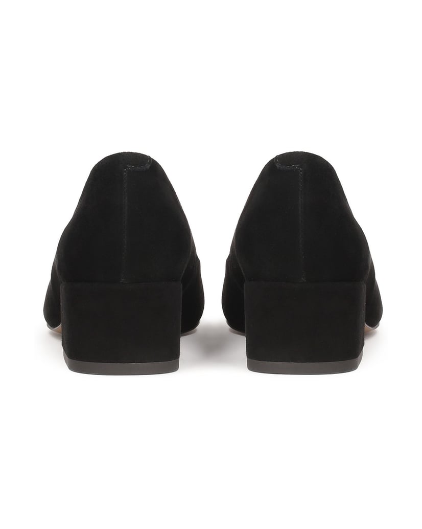 Kazar-Black-suede-low-stiletto-pumps-černá