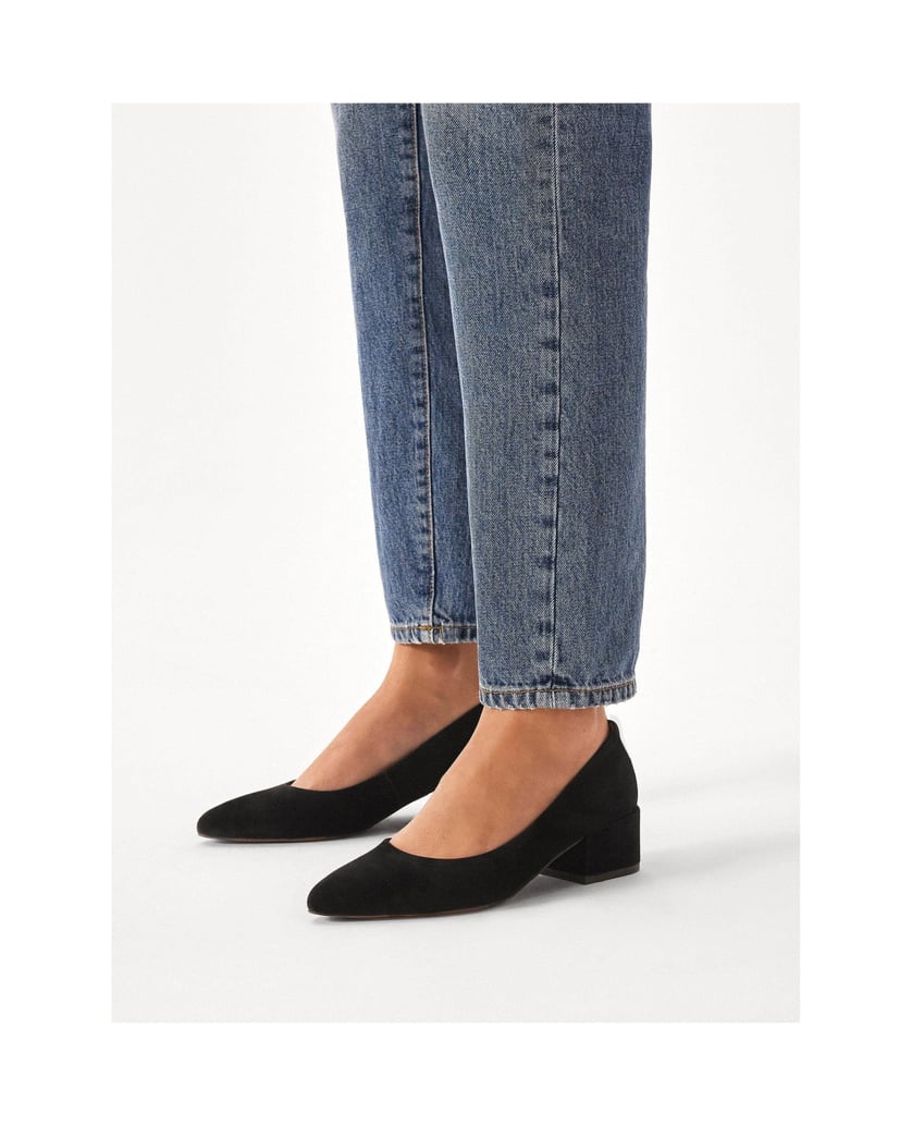 Kazar-Black-suede-low-stiletto-pumps-černá