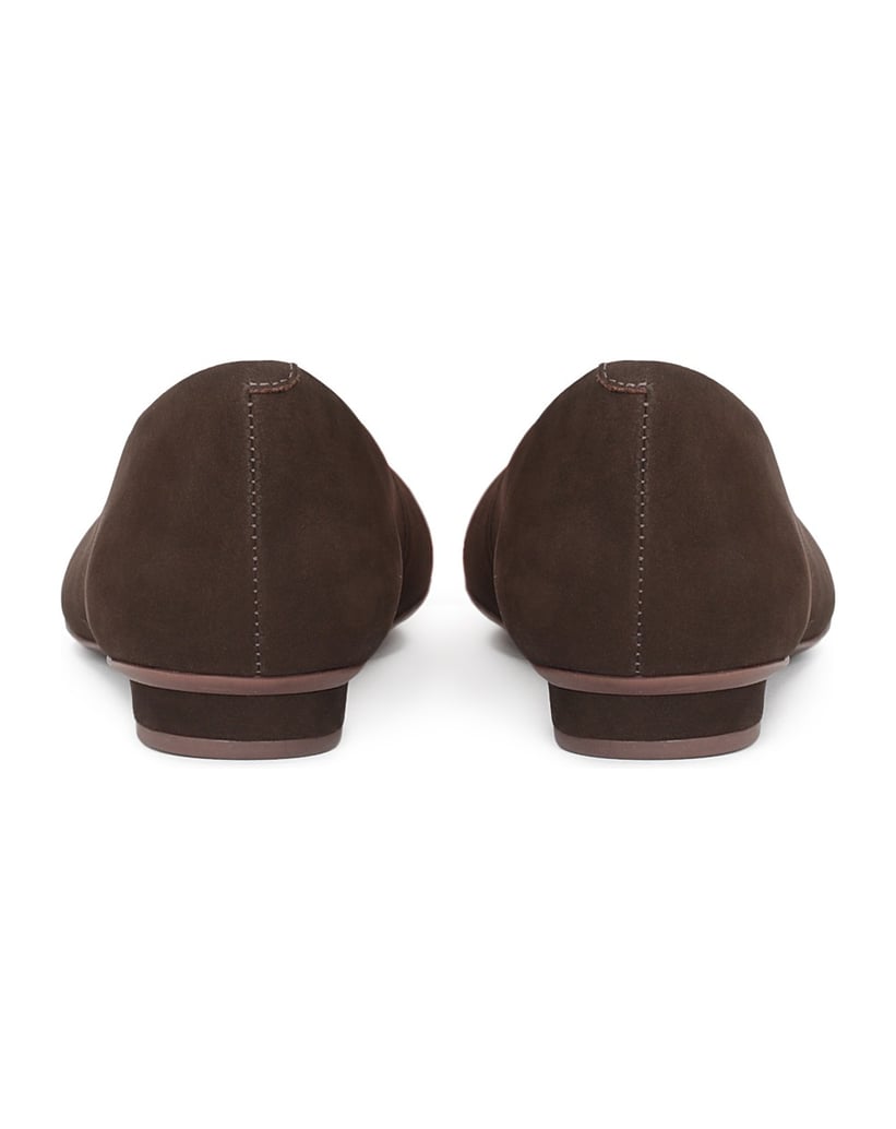 Kazar-Elegante-Ballerinas-aus-braunem-Nubuk