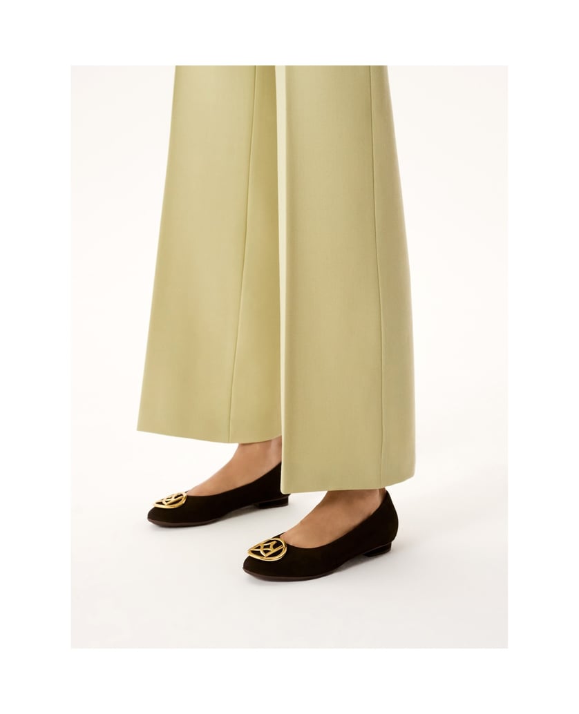 Kazar-Elegante-Ballerinas-aus-braunem-Nubuk