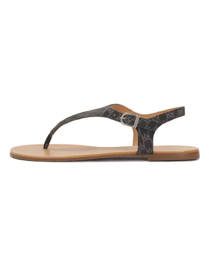Kazar-Flat-sandals-decorated-with-KAZAR-monograms-čierna
