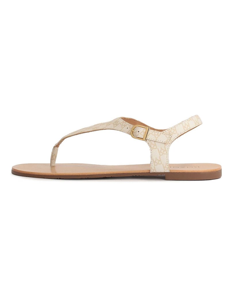 Kazar-Flat-sandals-in-patterned-leather-bílá