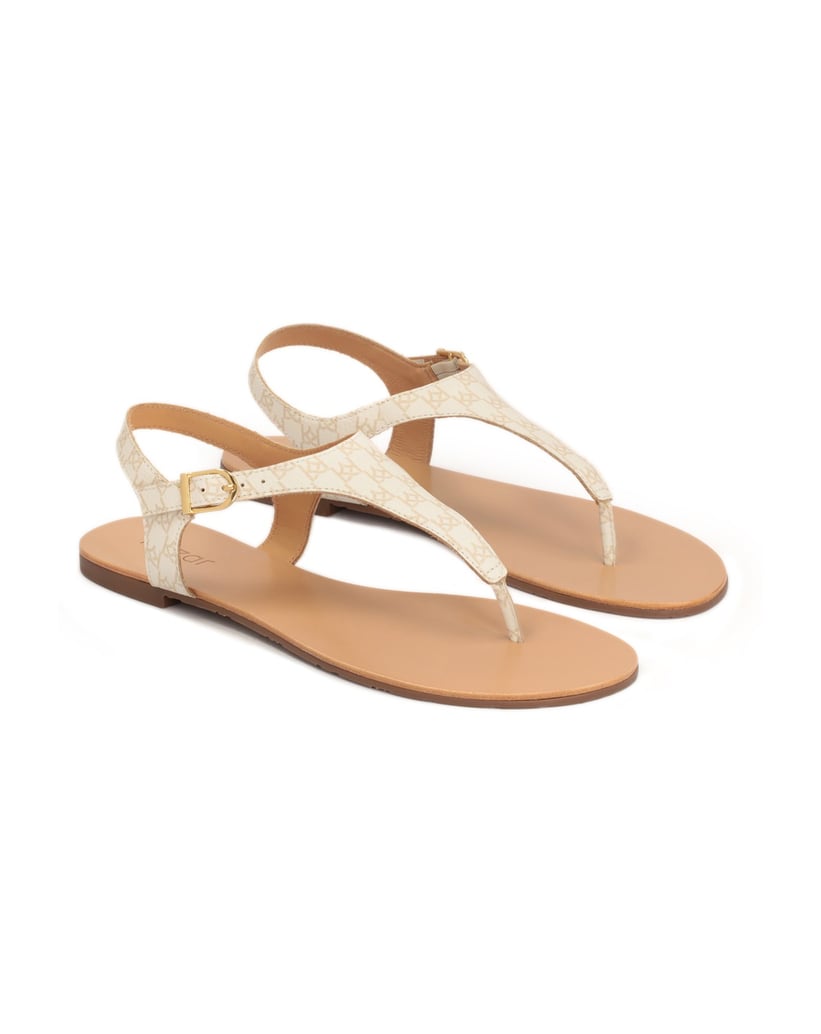 Kazar-Flat-sandals-in-patterned-leather-bílá