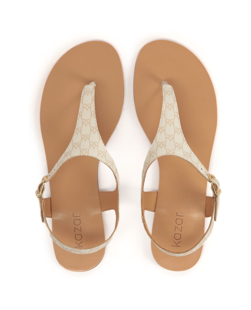 Kazar-Flat-sandals-in-patterned-leather-bílá