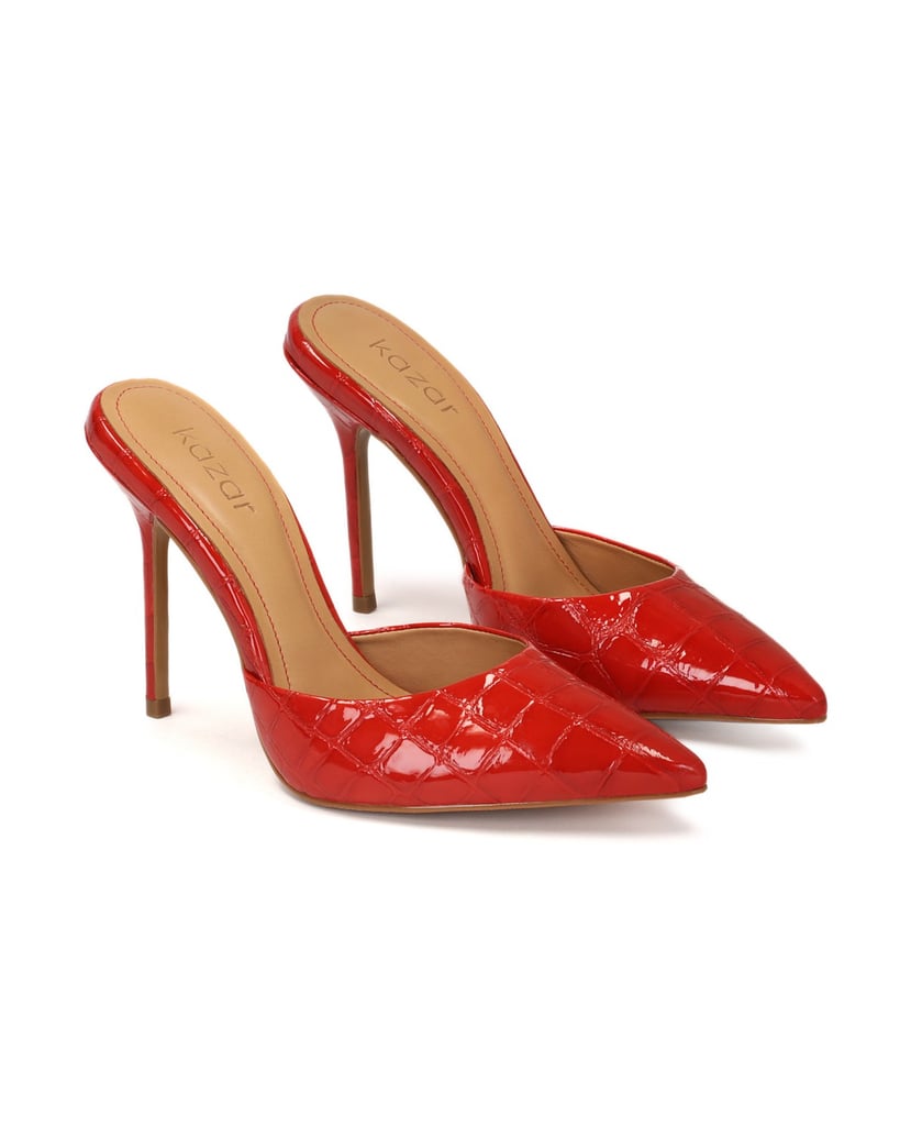 Kazar-Rote-Pantoletten-aus-Lackleder-mit-geprä