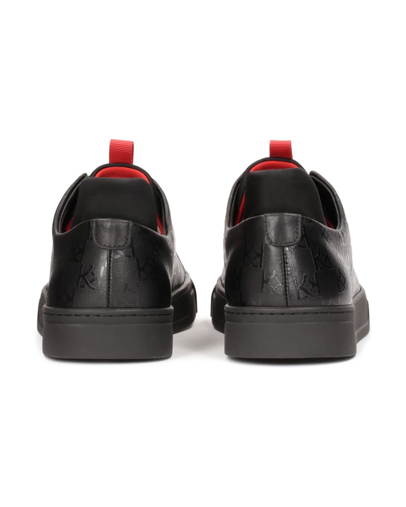 Kazar-Turnschuhe-mit-Monogramm-und-hohem-Absatz-schwarz