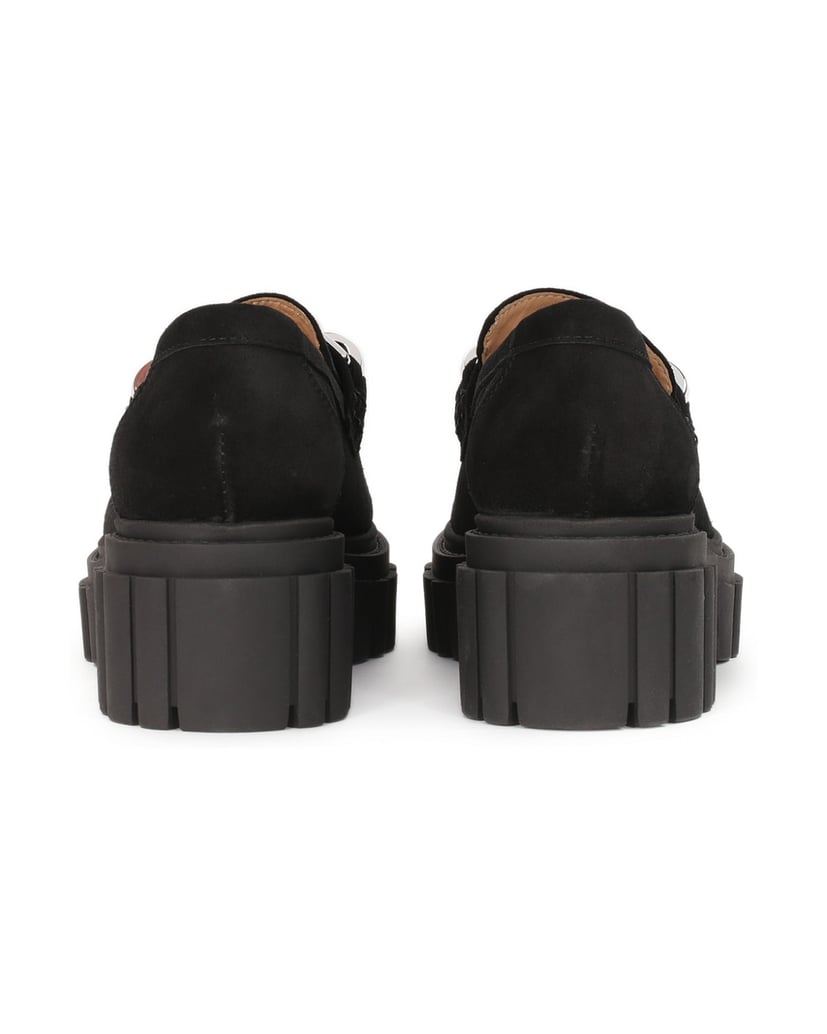 Kazar-Wildlederschuhe-mit-Metallgliedern-verzi-schwarz