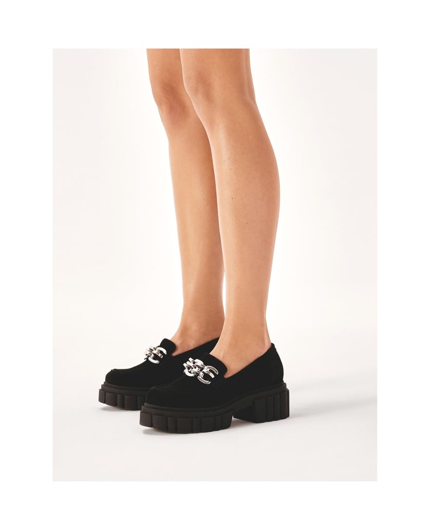 Kazar-Wildlederschuhe-mit-Metallgliedern-verzi-schwarz