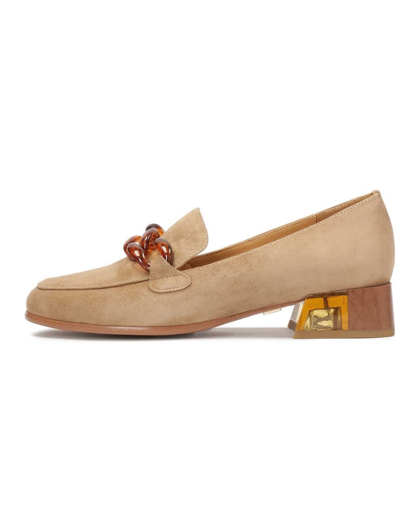 Kazar-Beige-Halbschuhe-mit-Kette-auf-einem-originellen-Absatz-beige