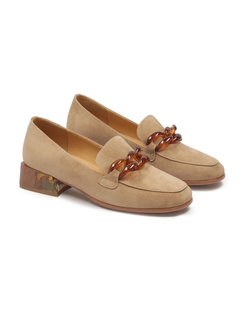 Kazar-Beige-Halbschuhe-mit-Kette-auf-einem-originellen-Absatz-beige