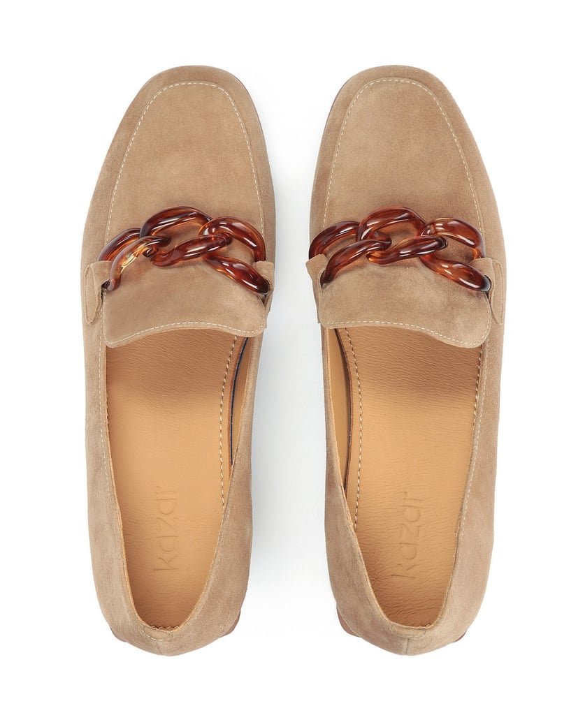 Kazar-Beige-Halbschuhe-mit-Kette-auf-einem-originellen-Absatz-beige