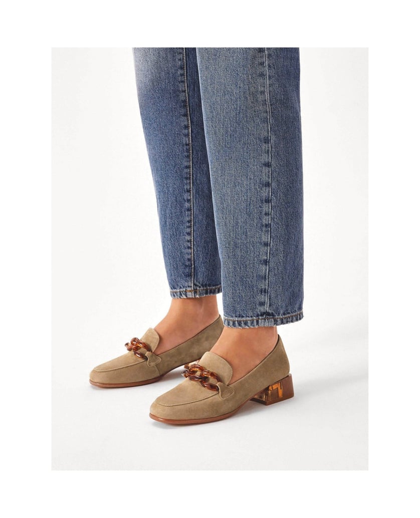 Kazar-Beige-Halbschuhe-mit-Kette-auf-einem-originellen-Absatz-beige