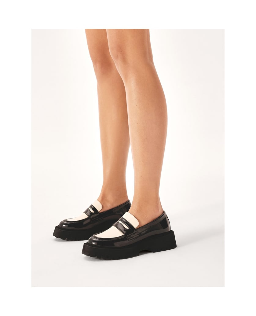 Kazar-Halbschuhe-aus-Leder-in-schwarzer-und-we