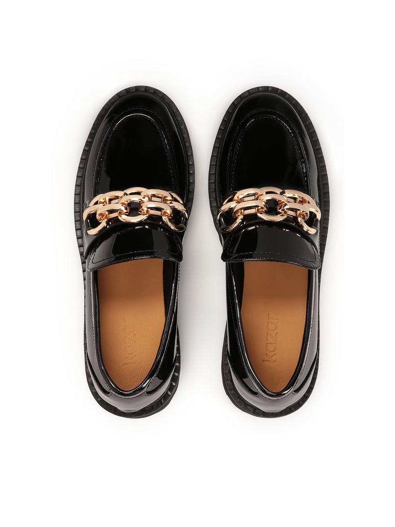 Kazar-Lackierte-Slipper-Halbschuhe-mit-Laufsoh