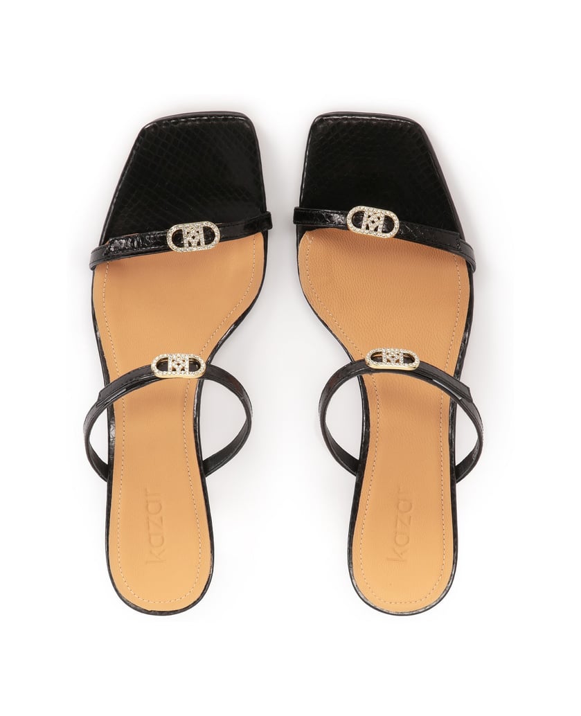 Kazar-Pantoletten-mit-mittleren-Absätzen-schwarz