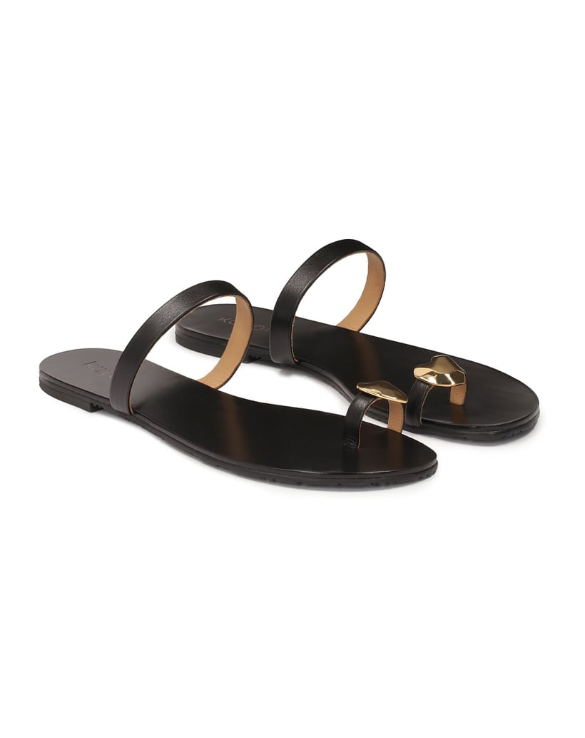 Kazar-Minimalistische-schwarze-Pantoletten-auf-flacher-Sohle-schwarz