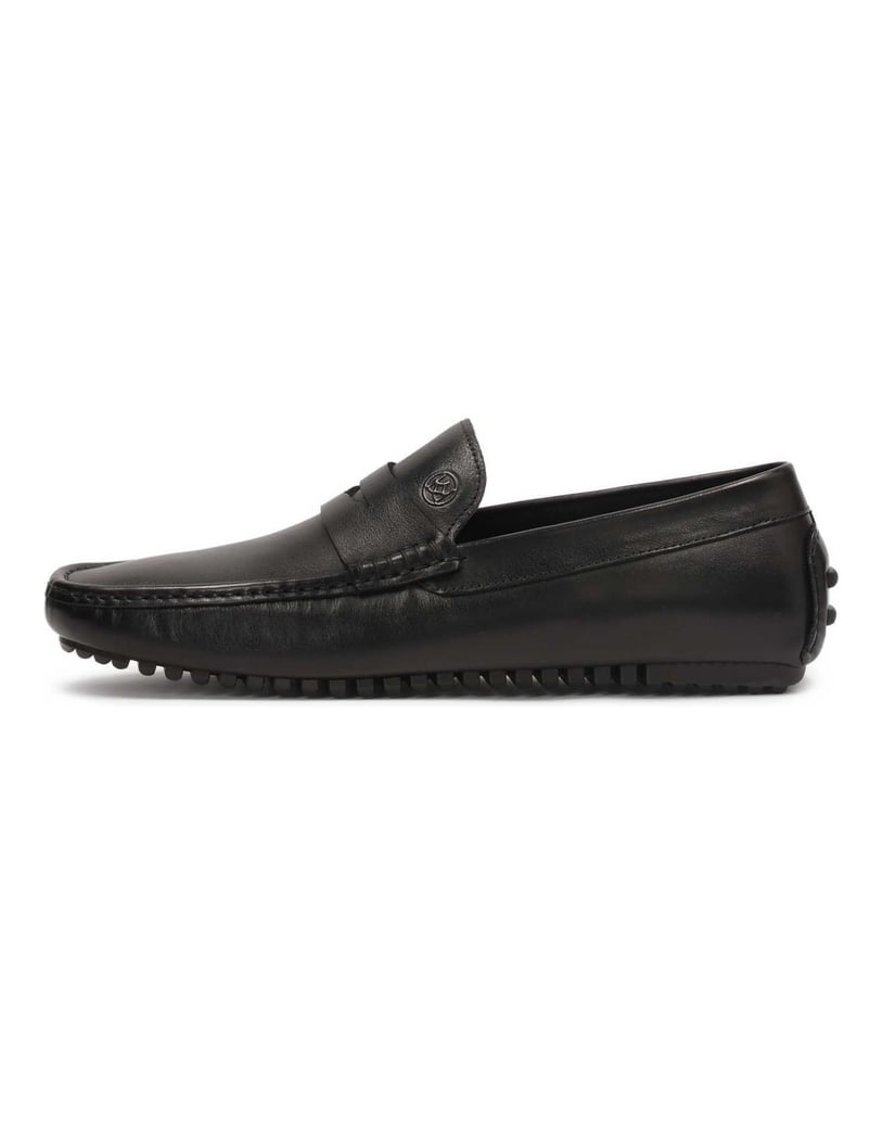 Kazar-Black-men's-moccasins-on-a-comfortable-sole-černá