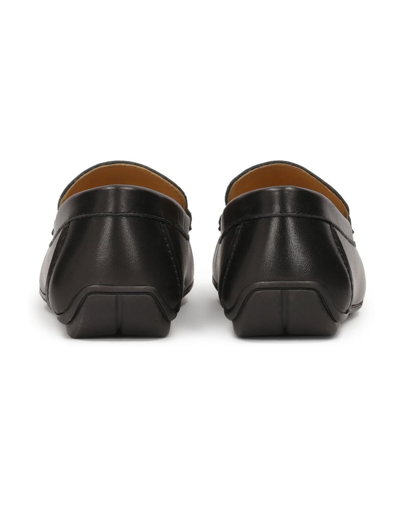 Kazar-Schwarze-Mokassins-mit-rotem-Streifen