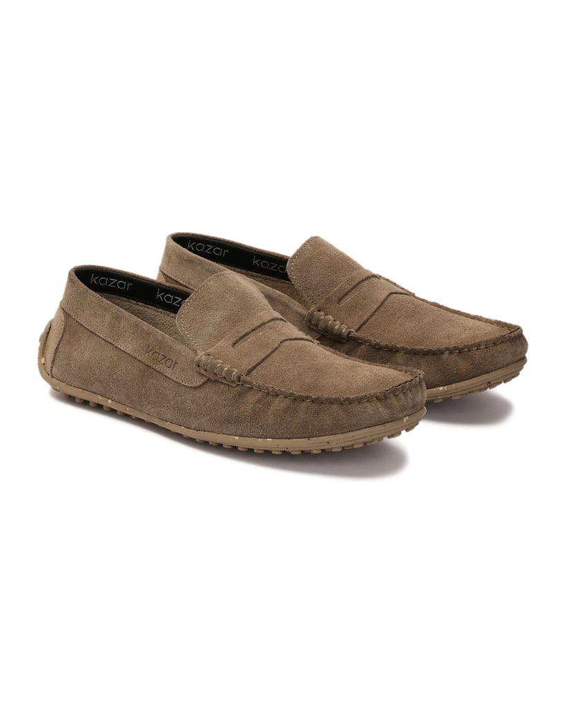 Kazar-Mokassins-aus-Wildleder-mit-U-Naht-taupe