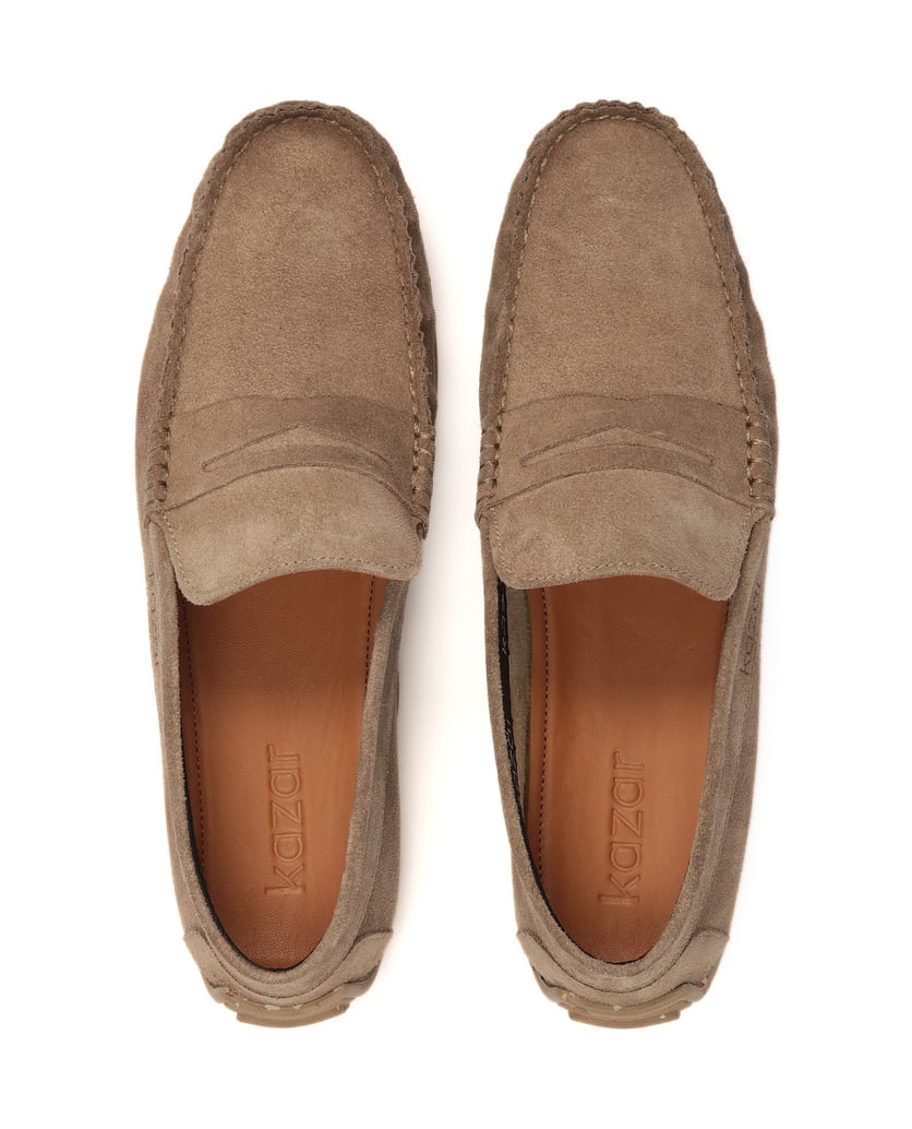 Kazar-Mokassins-aus-Wildleder-mit-U-Naht-taupe